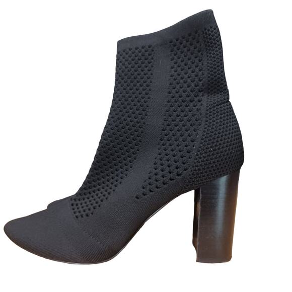 Charles by Charles David Sock Bootie Chunky Heel Black Size 10M - Picture 1 of 6